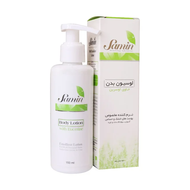 لوسیون بدن ثمین مدل اوره حجم 150 میلیلیتر مرطوبکننده و درمان خشکی پوست، حاوی اوره و اوسر 101713164